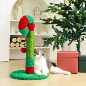 christmas candy cane sisal cat scratching post 1 christmas candy cane sisal cat scratching post 1