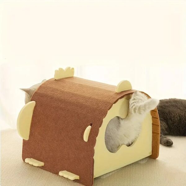 cozy felt tunnel cat bed 7
