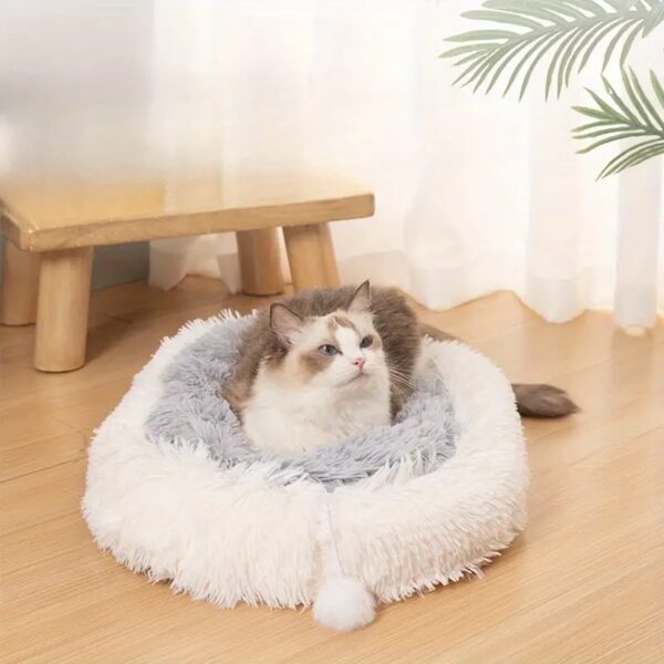 cozy warm winter plush pet nest 2
