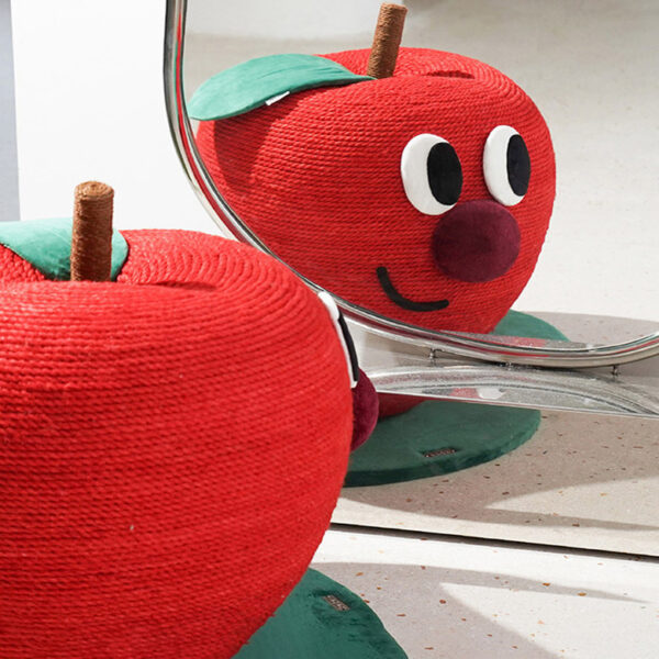 large red apple cat scratching post 2