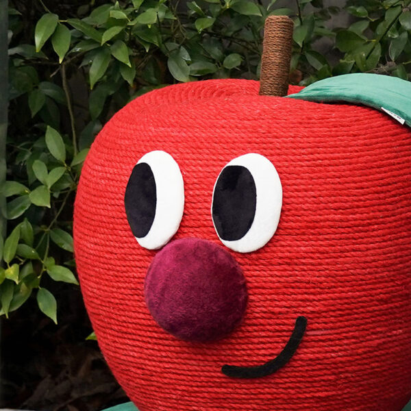 large red apple cat scratching post 4