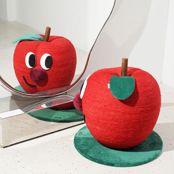 large red apple cat scratching post 5