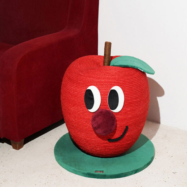 large red apple cat scratching post 7