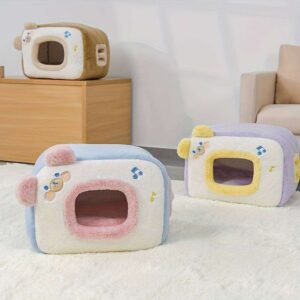 little bear cozy winter semi enclosed cat house 0100