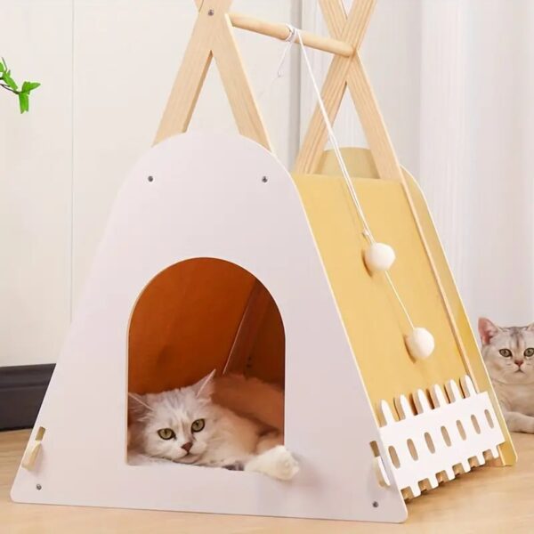 luxury wooden all seasons pet tent 2