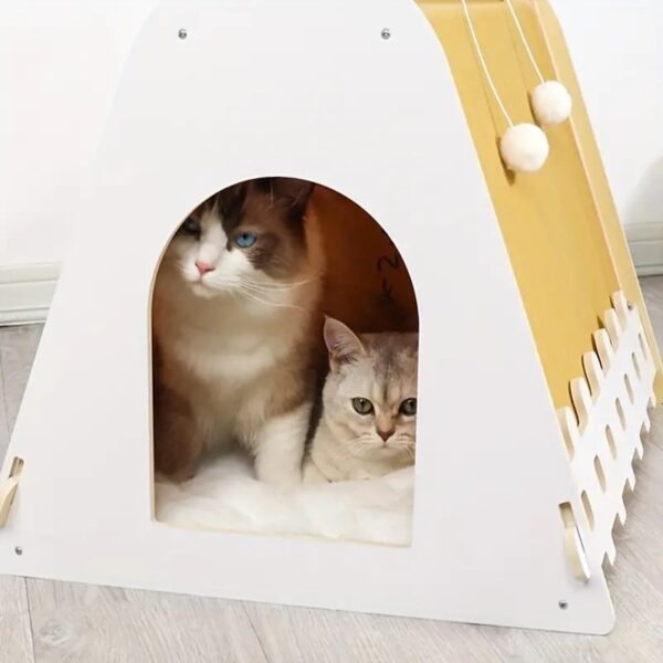 luxury wooden all seasons pet tent 3
