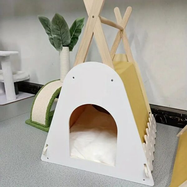 luxury wooden all seasons pet tent 4