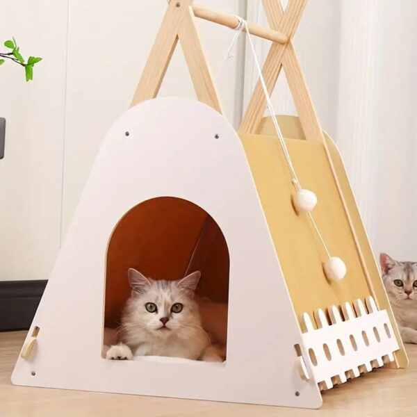 luxury wooden all seasons pet tent 7