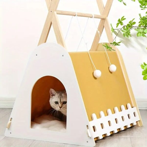 luxury wooden all seasons pet tent 8