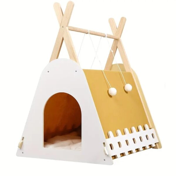luxury wooden all seasons pet tent 9