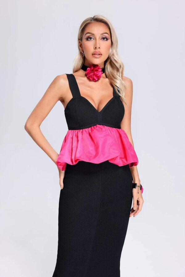 madeleine halter bandage maxi dress 2
