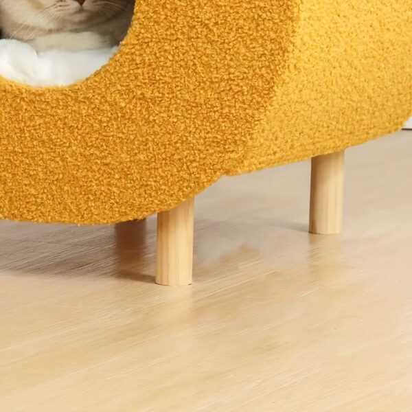 orange shape semi enclosed large space cat house 4