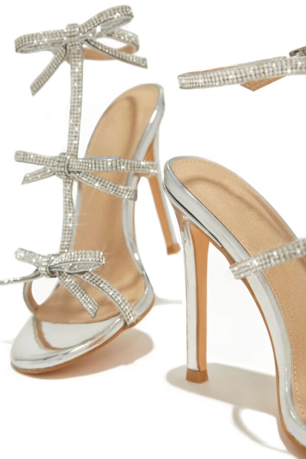 party season – embellished high heels in silver 5