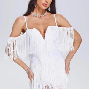 pora halter tassel mini dress 1