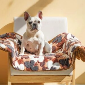 vintage floral fleece cozy pet bed mat 1