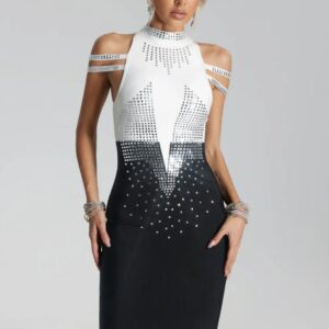 bonnie diamante patchwork dress 11