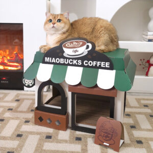 café cardboard cat house 2