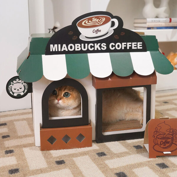 café cardboard cat house 3