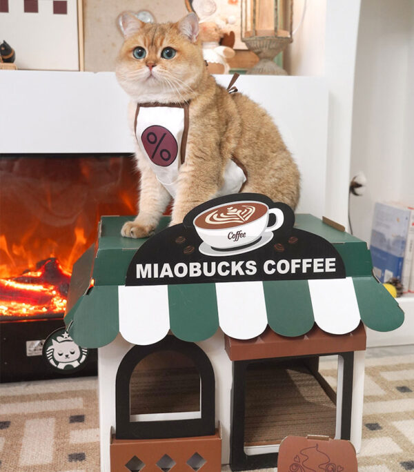 café cardboard cat house 4