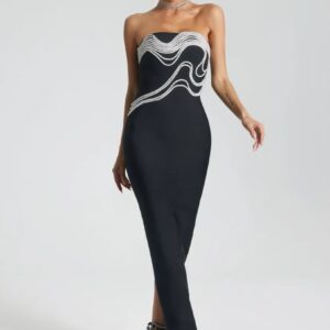 clea diamante bandage maxi dress11