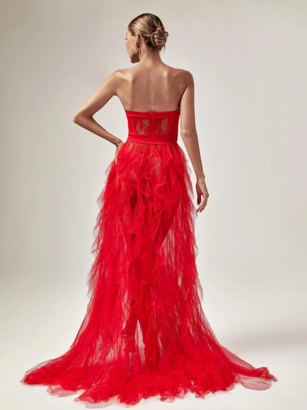 dorothy tulle maxi dress in red 6