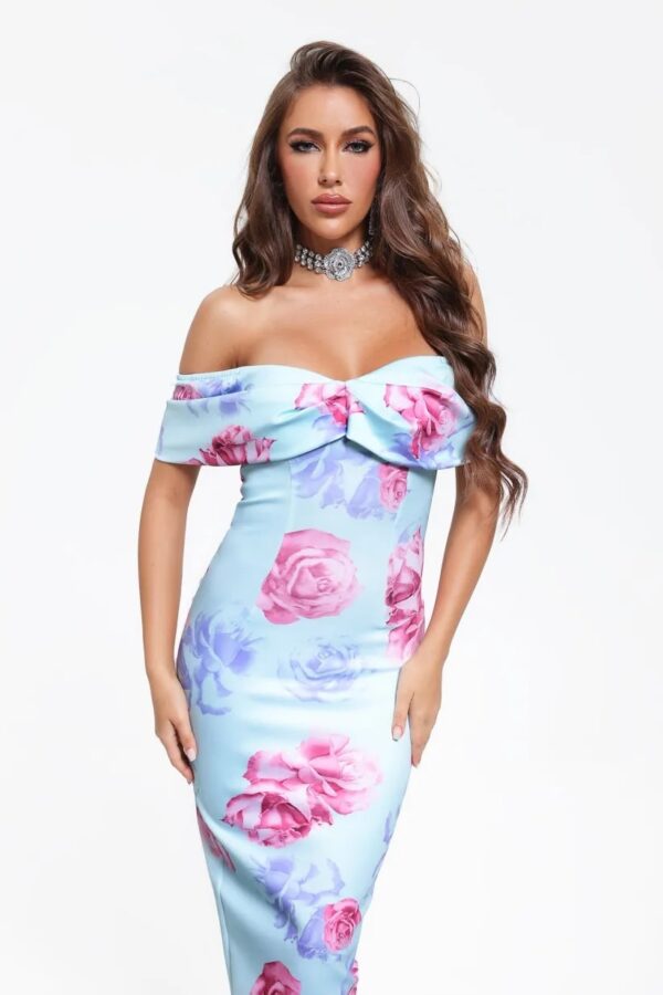 else strapless printed midi dress 2