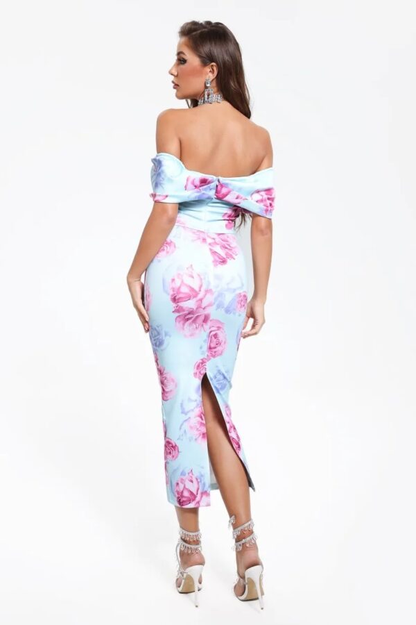 else strapless printed midi dress 3
