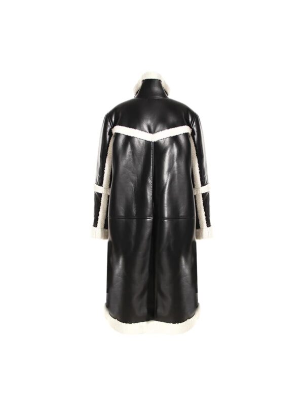 ida patchwork faux fur leather coat 8