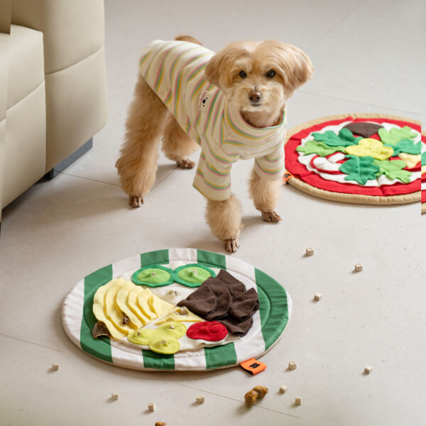 interactive dog treat pizza snuffle mat 3