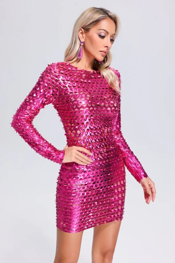 jojo cutout mini bodycon dress pink 14