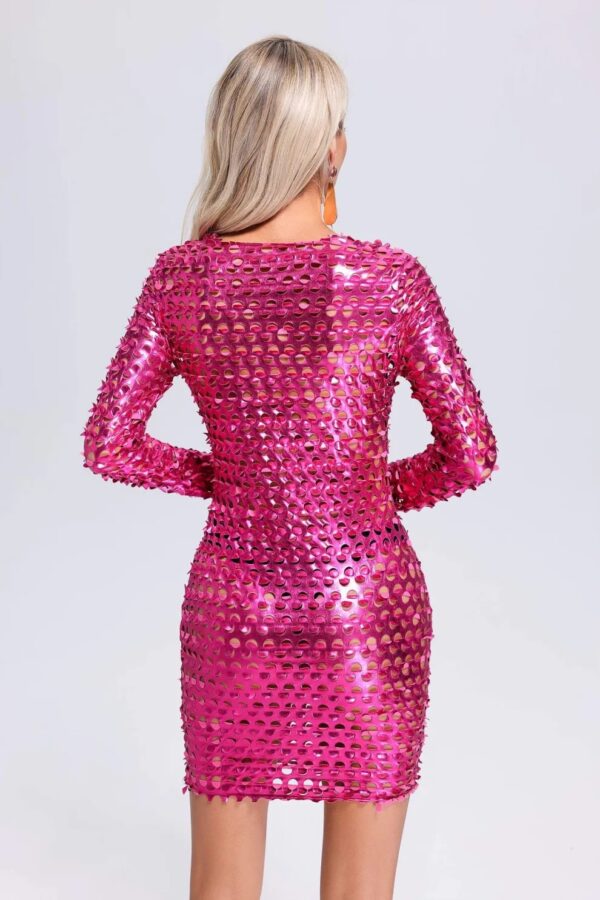jojo cutout mini bodycon dress pink 16