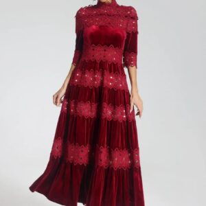 katharine velvet lace maxi dress 11