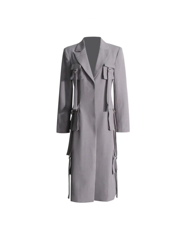 lilinoe pocket long blazer coat 4