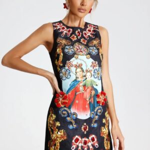 melora print diamante mini dress 12