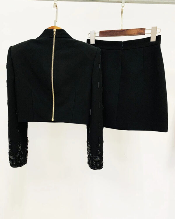 shereen black crystal embellished set 16