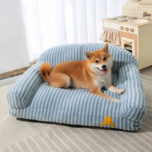 stylish striped plush removable cat & dog sofa bed 11