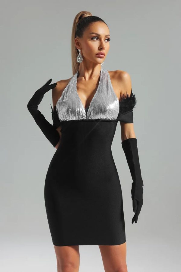 angela v neck mini bandage dress 12