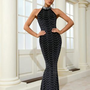 kathryn diamante velvet maxi dress 100