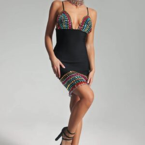 kellie diamante bandage mini dress 11