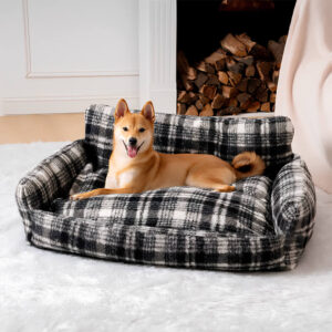 lazy holiday plush cozy dog & cat sofa bed 11