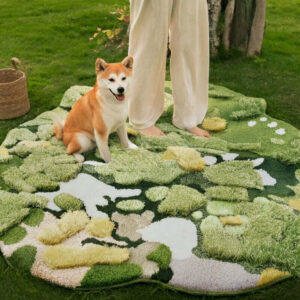 luxury moss rug hand tufted wool pet mat pet rug 11