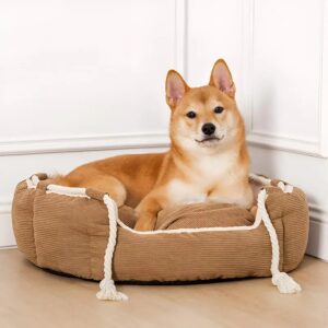 playful pull rope adjustable chew resistant dog & cat bed 11
