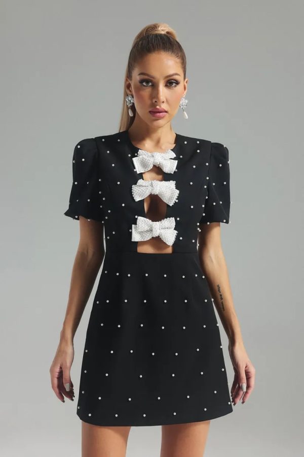 karolina pearl bowknot mini dress 12