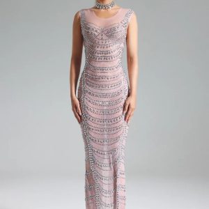 karoline diamante mesh maxi dress 11