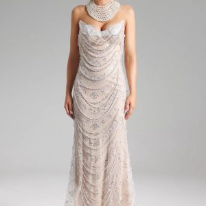 reese pearl glitter mesh maxi dress 11