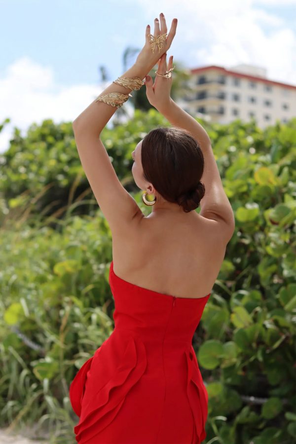 rosana strapless flower mini dress 21