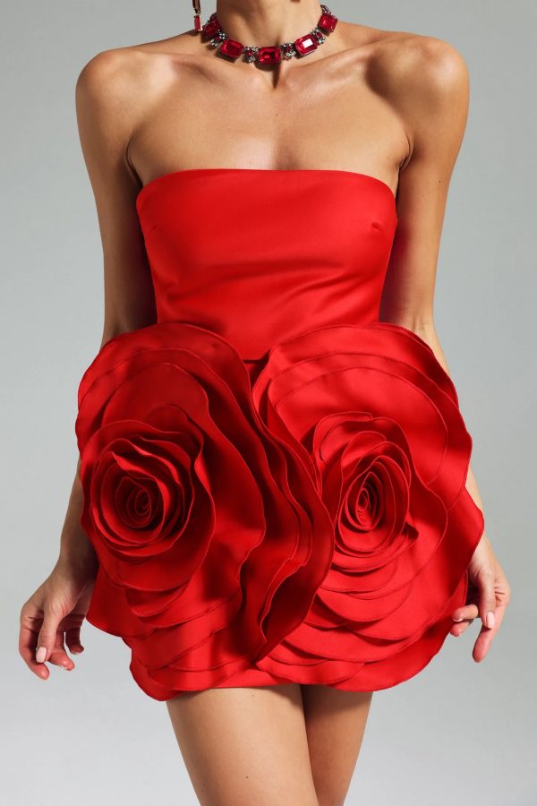 rosana strapless flower mini dress 26