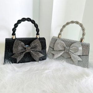 bow decoration rhinestone clutch bag 11
