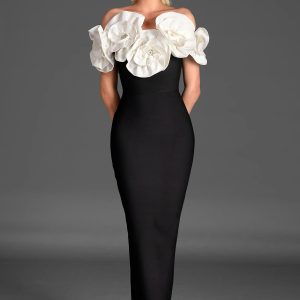 rafail 3d flower bandage dress 11