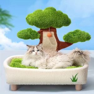 velvet bolster pet bed with scratching board 100 velvet bolster pet bed with scratching board 100